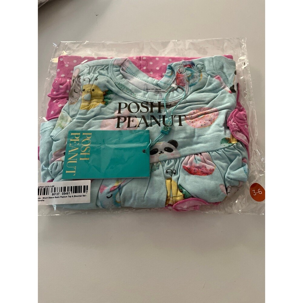 NWT Posh Peanut Donuts Bummie Set in size 3-6m